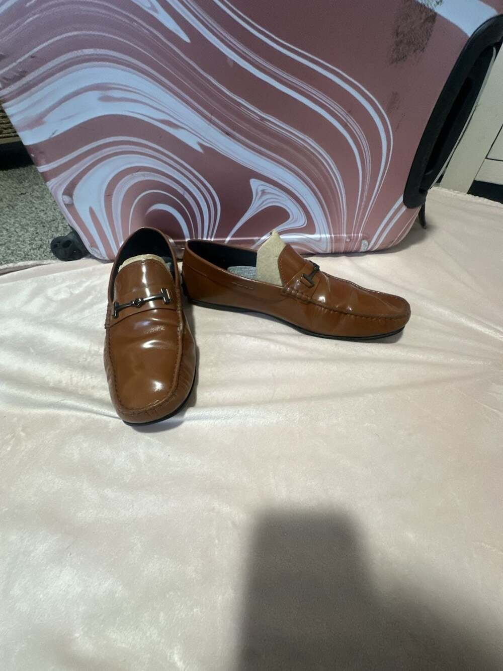 Tods Brown Leather Doppia T FINE CITY Gommino Driving Men's Loafers Size 12
